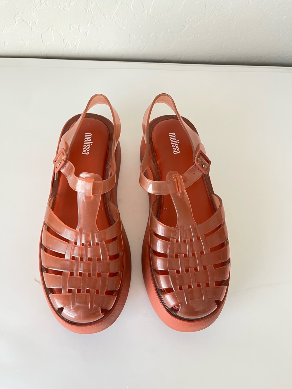 Melissa Possession Jelly Platform Fisherman Sandals Pink Size Women’s 8 - Picture 2 of 7